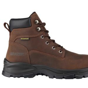 Brazos Work Boots Mens 9 Waterproof Leather Slip and Oil Resistant Utility Boot